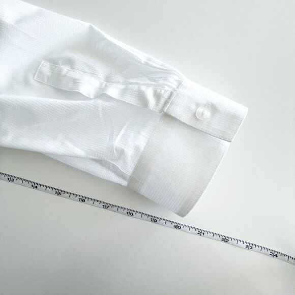 Calvin Klein Men's Dress Shirt Body Fit White Black Gray Collar Cotton Size XXL - Picture 5 of 8